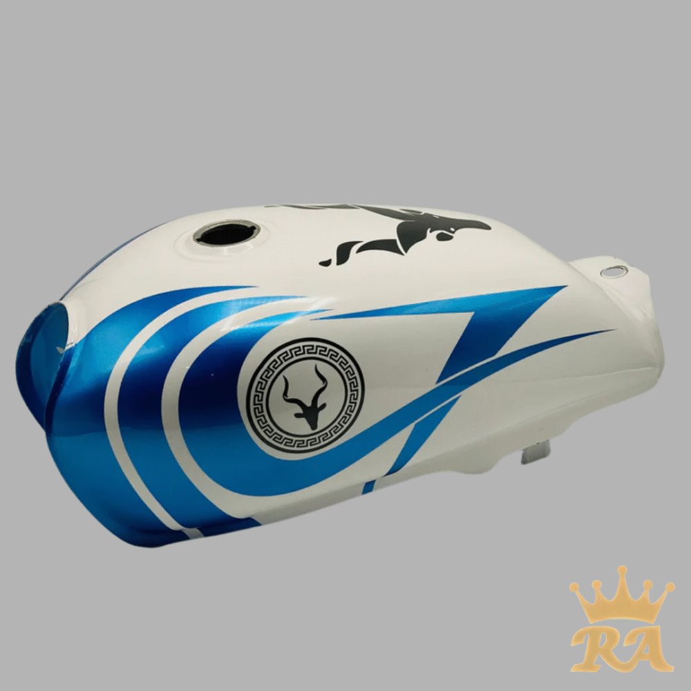 Markhor Design Fuel Tank set white & blue for CD70 - Image 2