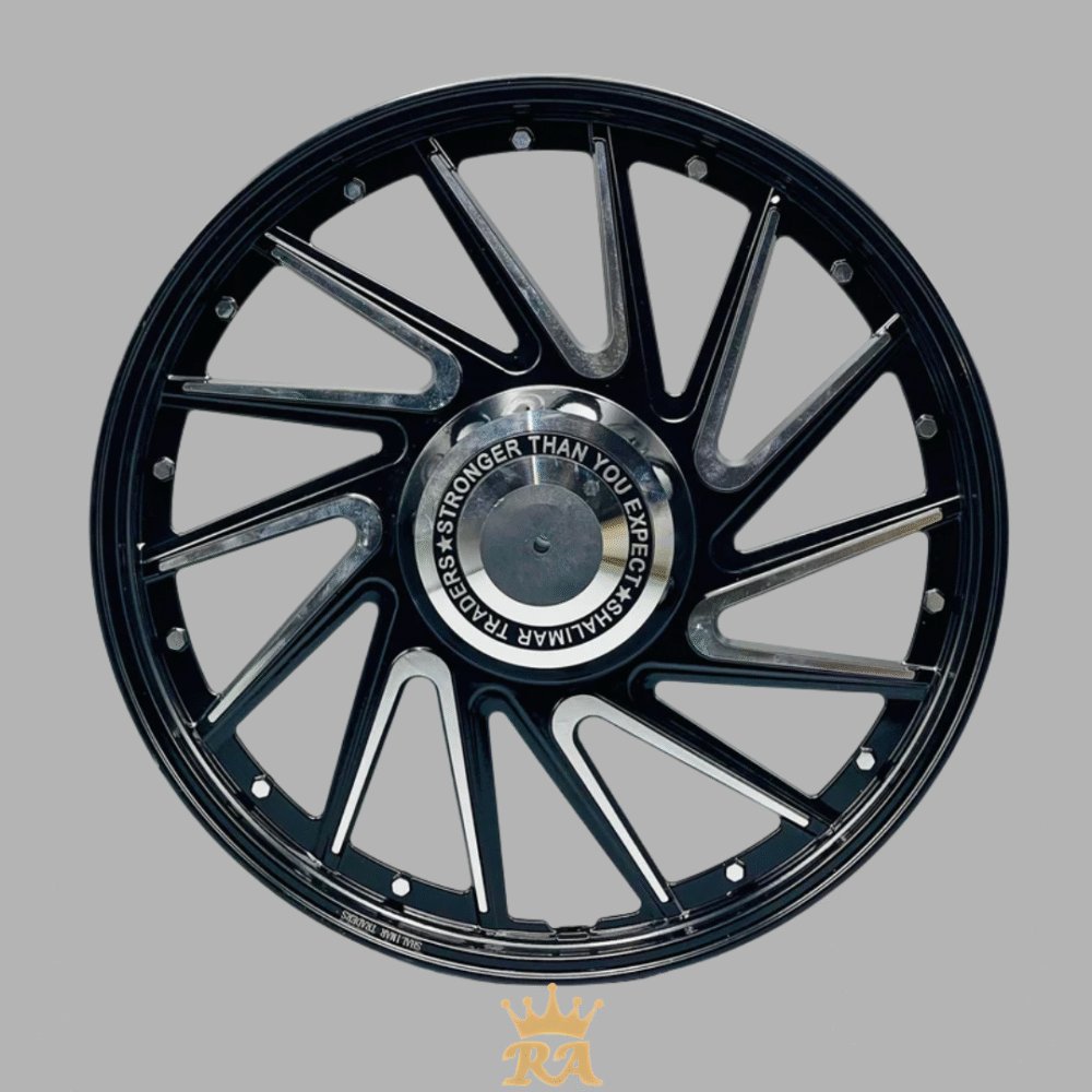 CG125 Premium Alloy Rim – Dual-Tone Black and Silver Finish - Image 3