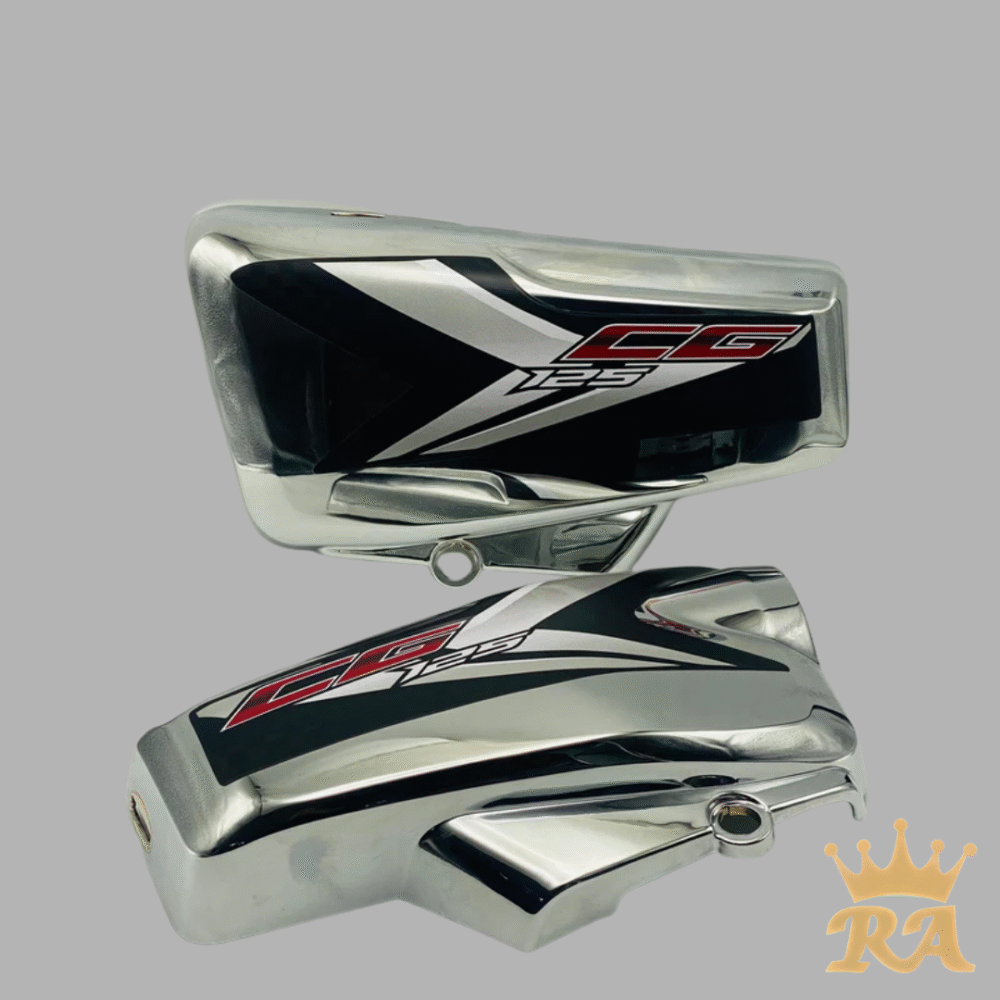 2025 RED BLK STI WRAPE WITH CHROME SIDECOVER FUEL TANK CG 125 - Image 3