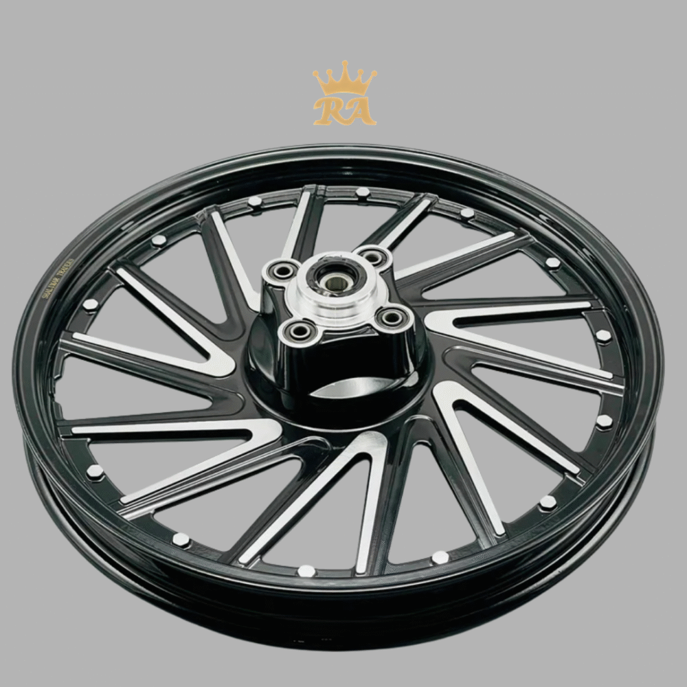 CG125 Premium Alloy Rim – Dual-Tone Black and Silver Finish - Image 2