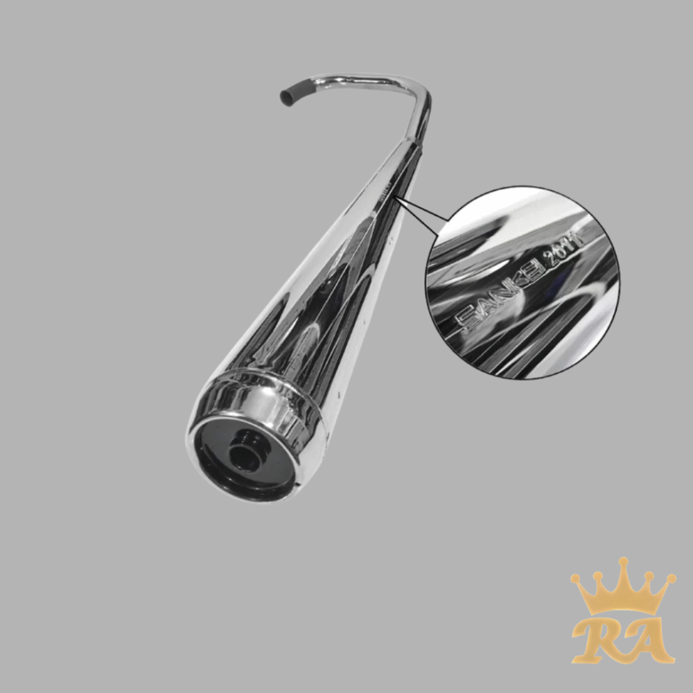SANKEI 2011 Chrome Silencer for Honda CG125 - Premium Quality & Powerful Sound | Best Price in Pakistan - Image 4