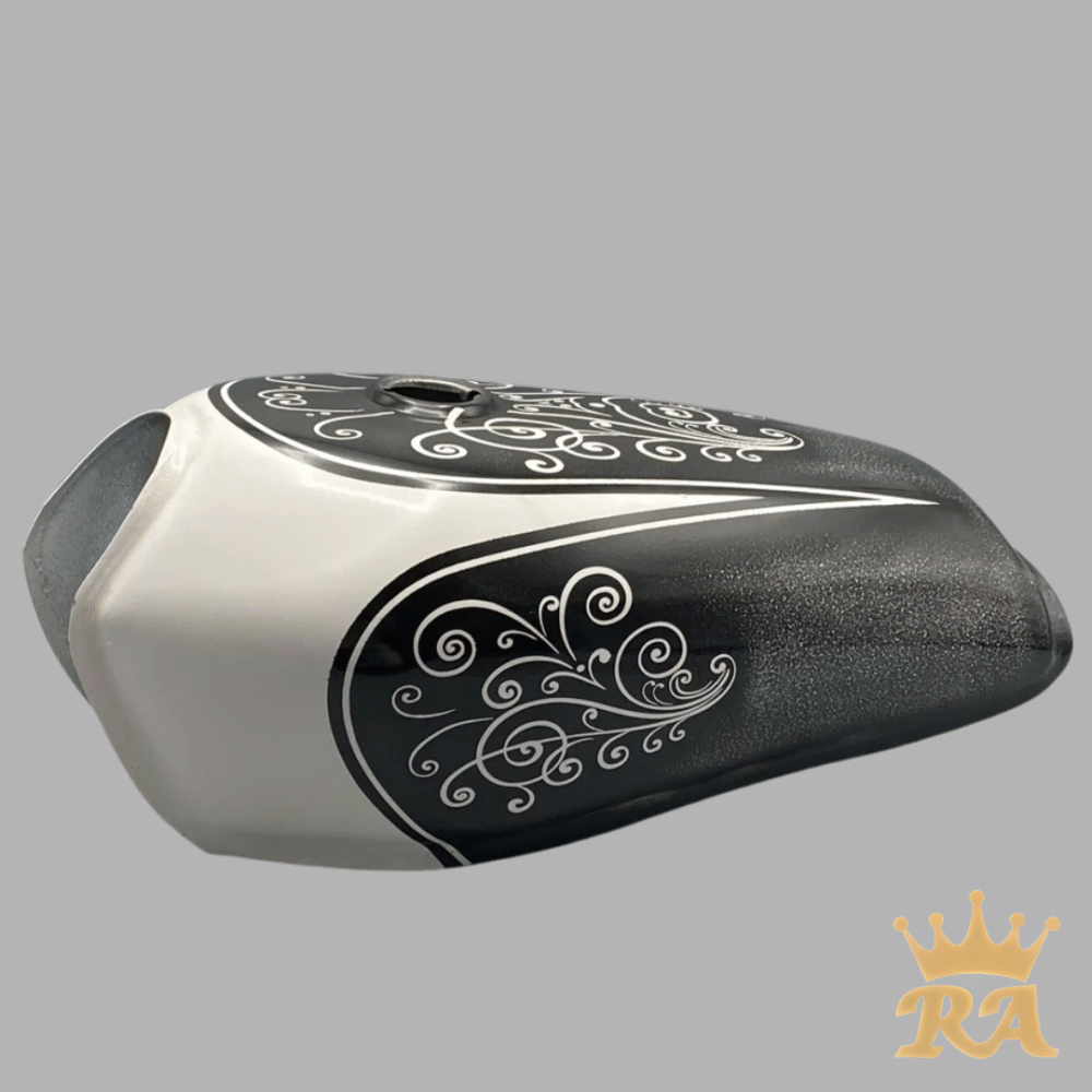 CG 125 5 STAR FANCY ONLY FUEL TANK WHITE&BLACK COLOR