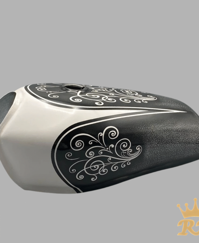 CG 125 5 STAR FANCY ONLY FUEL TANK WHITE&BLACK COLOR